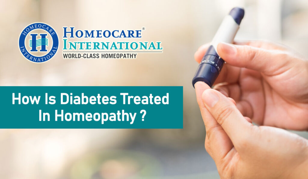 How is diabetes treated in homeopathy?