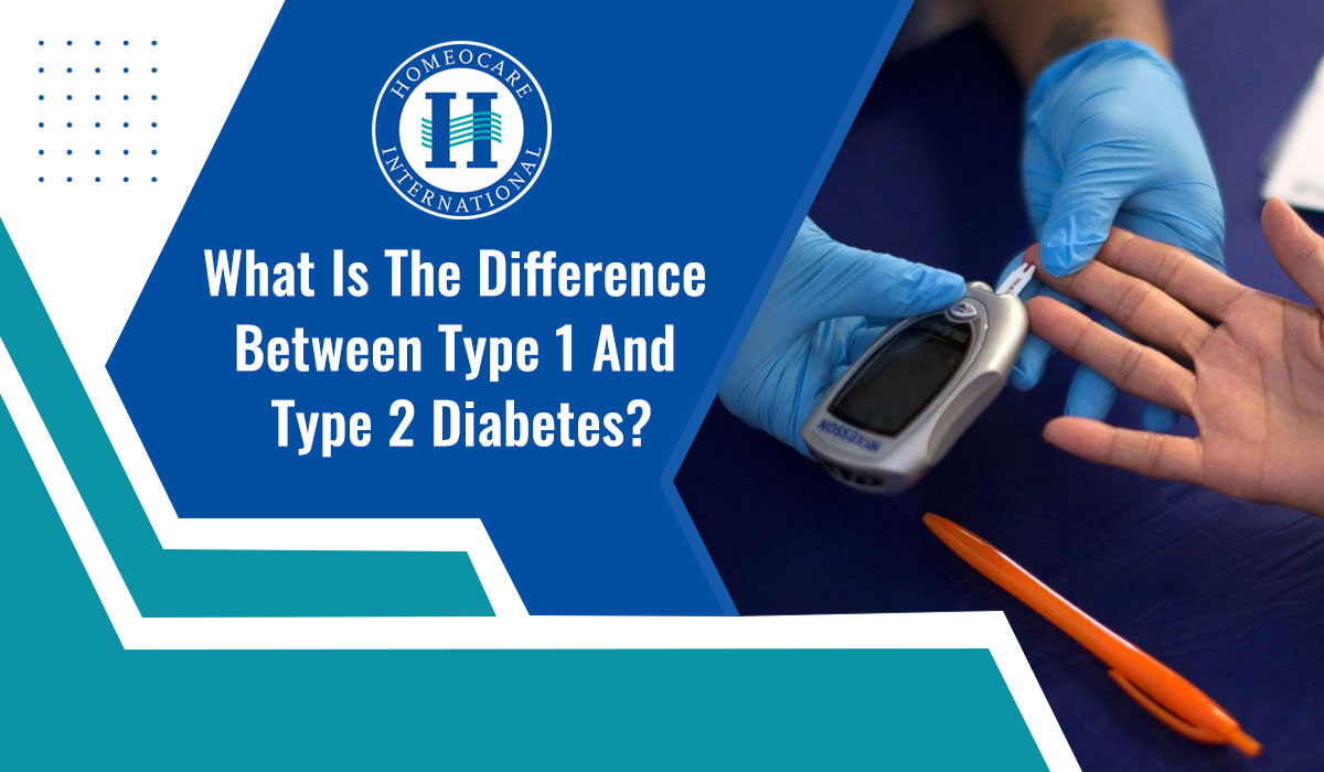 What is the difference between type 1 and type 2 Diabetes?