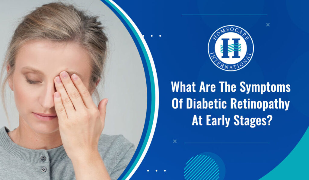 What are the symptoms of diabetic retinopathy at early stages?