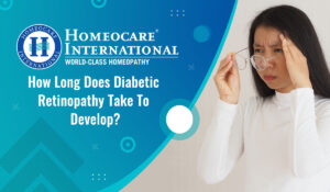 How long does diabetic retinopathy take to develop?